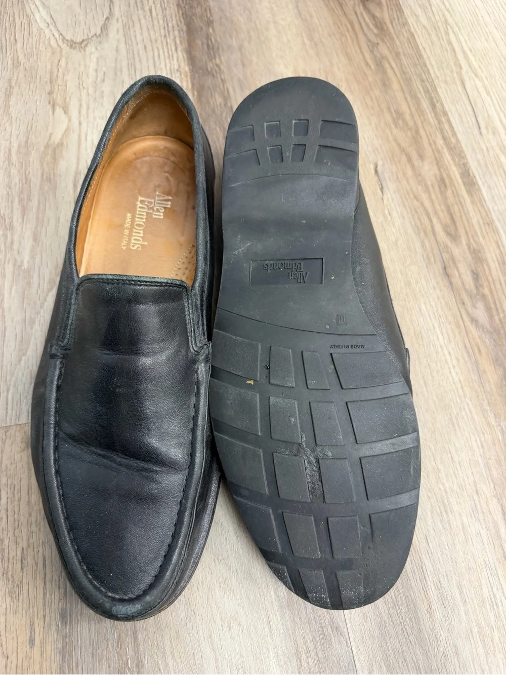 Allen Edmonds Black Leather Slip-On Loafers